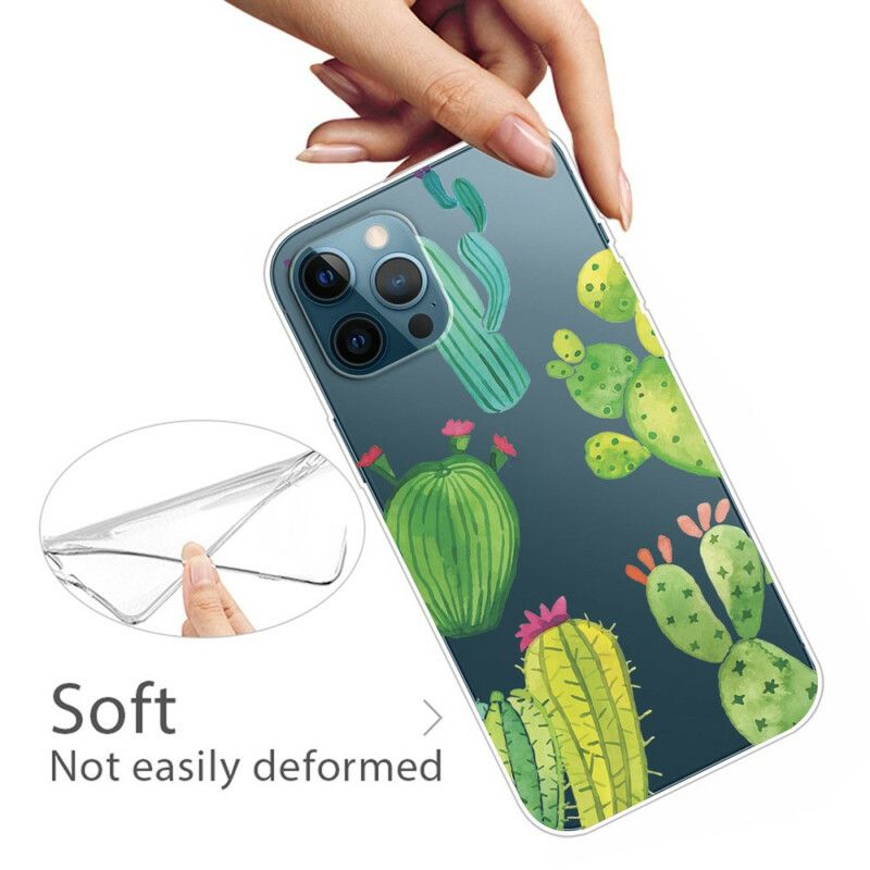 Cover iPhone 13 Pro Kaktus Akvarel
