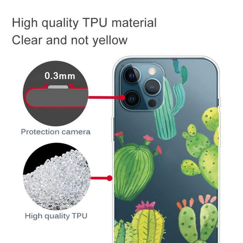 Cover iPhone 13 Pro Kaktus Akvarel