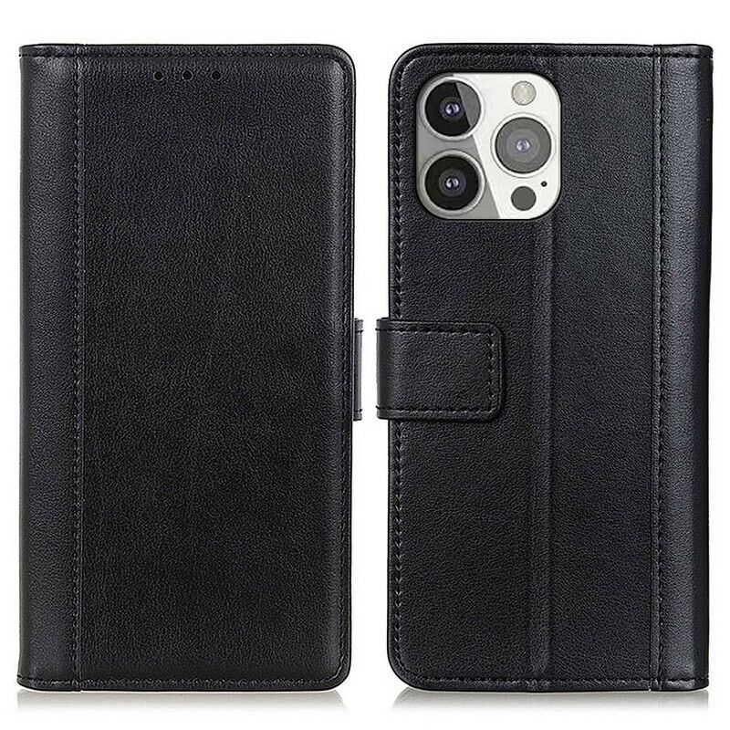 Læder Cover iPhone 13 Pro Læderstil