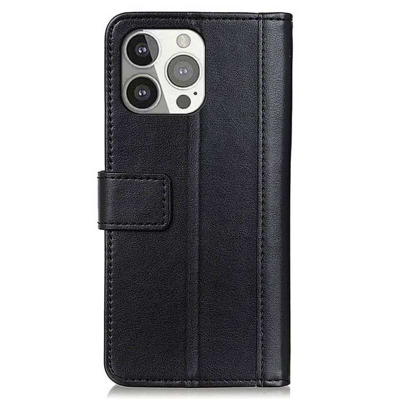 Læder Cover iPhone 13 Pro Læderstil