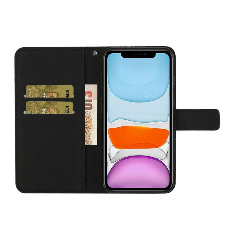 Læder Cover iPhone 13 Pro Tæppemønster