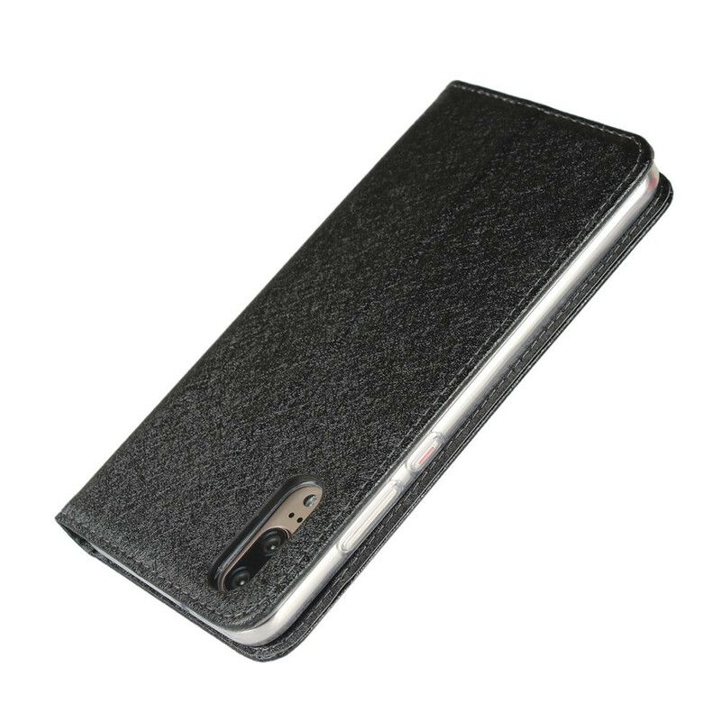Cover Huawei P20 Flip Cover Blødt Læderstil Med Rem