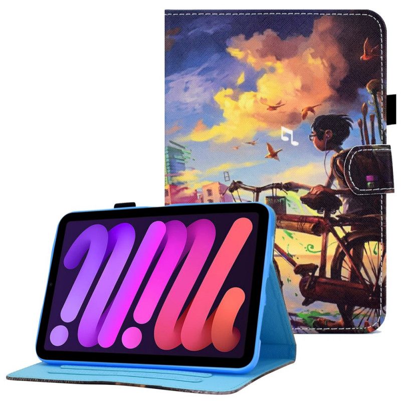 Læder Cover iPad Mini 6 (2021) Cykel Art