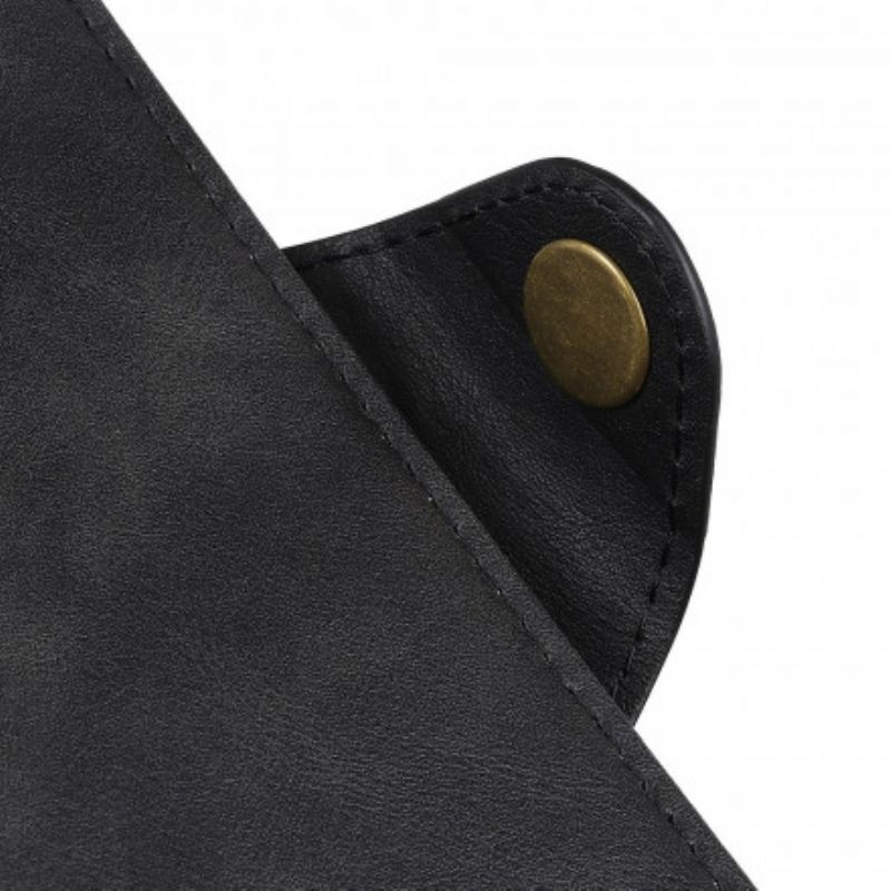 Læder Cover Moto G60S Imiteret Læderknap