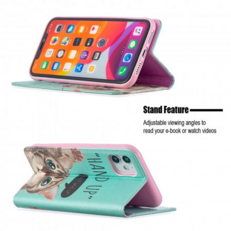 Cover iPhone 11 Flip Cover Hånd Op