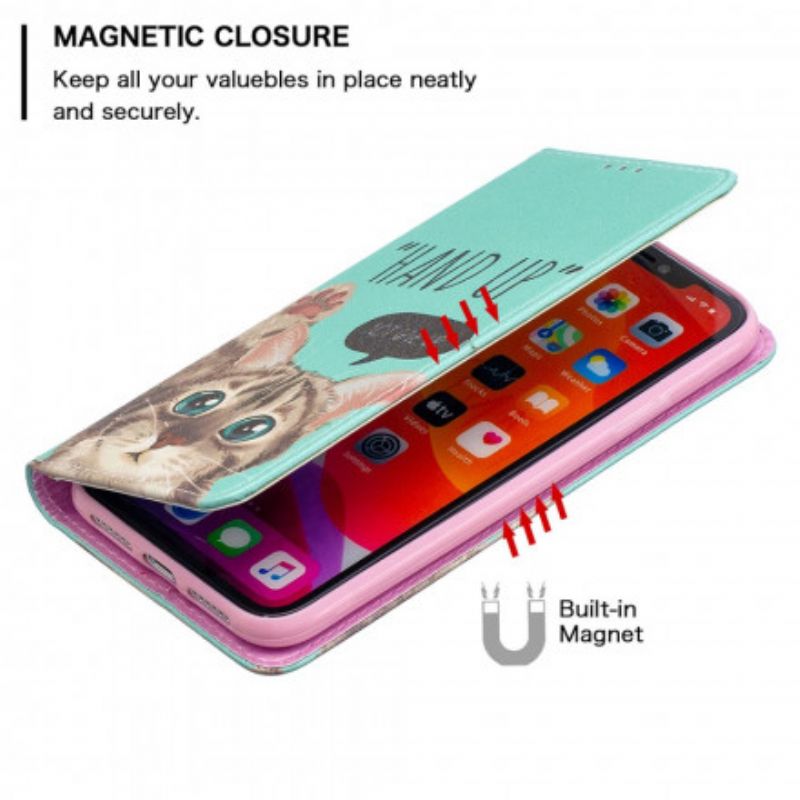 Cover iPhone 11 Flip Cover Hånd Op