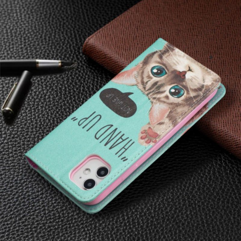 Cover iPhone 11 Flip Cover Hånd Op