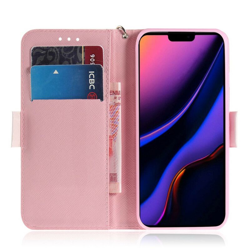 Flip Cover iPhone 11 Med Snor Thong Panda Love