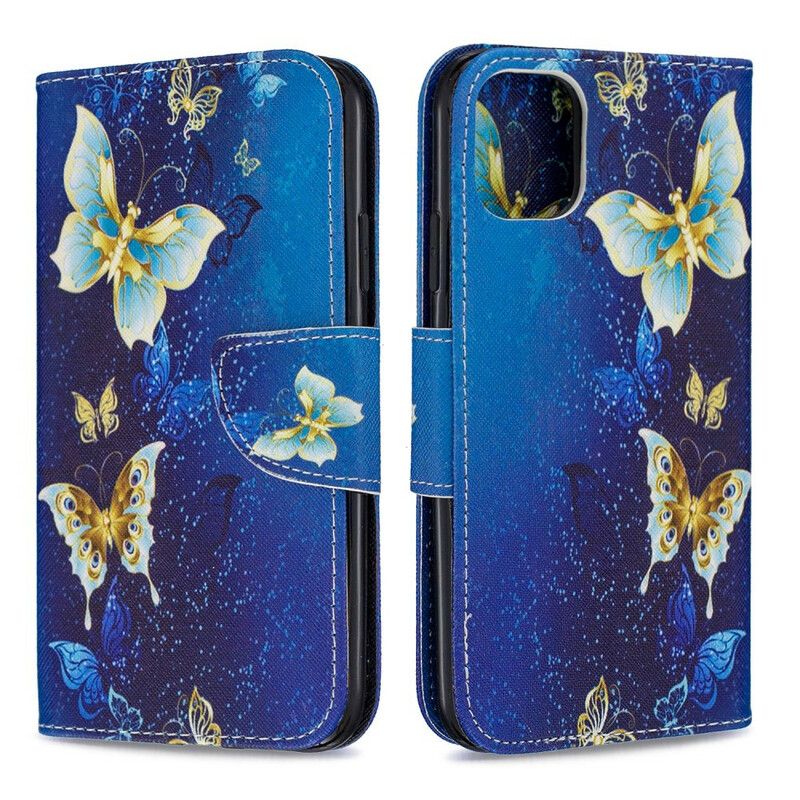 Læder Cover iPhone 11 Utrolige Sommerfugle
