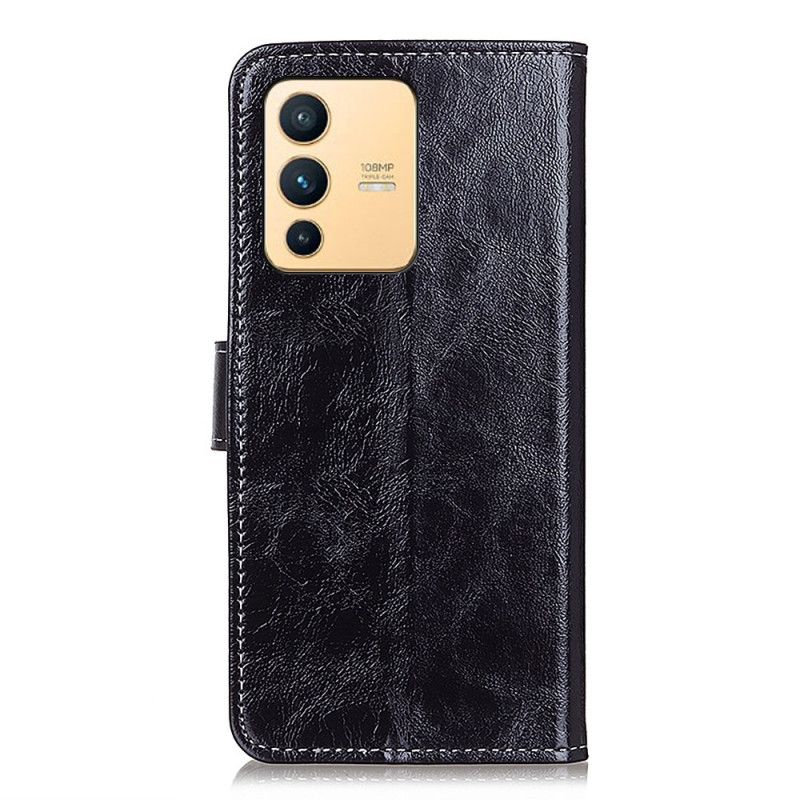 Flip Cover Vivo V23 5G Malet Med Sømme