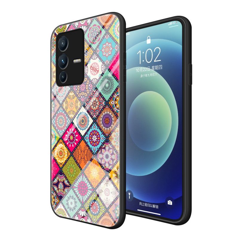 Mobilcover Vivo V23 5G Magnetisk Patchworkholder
