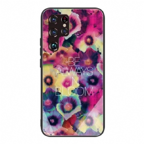 Cover Samsung Galaxy S22 Ultra 5G Be Always In Bloom Hærdet Glas