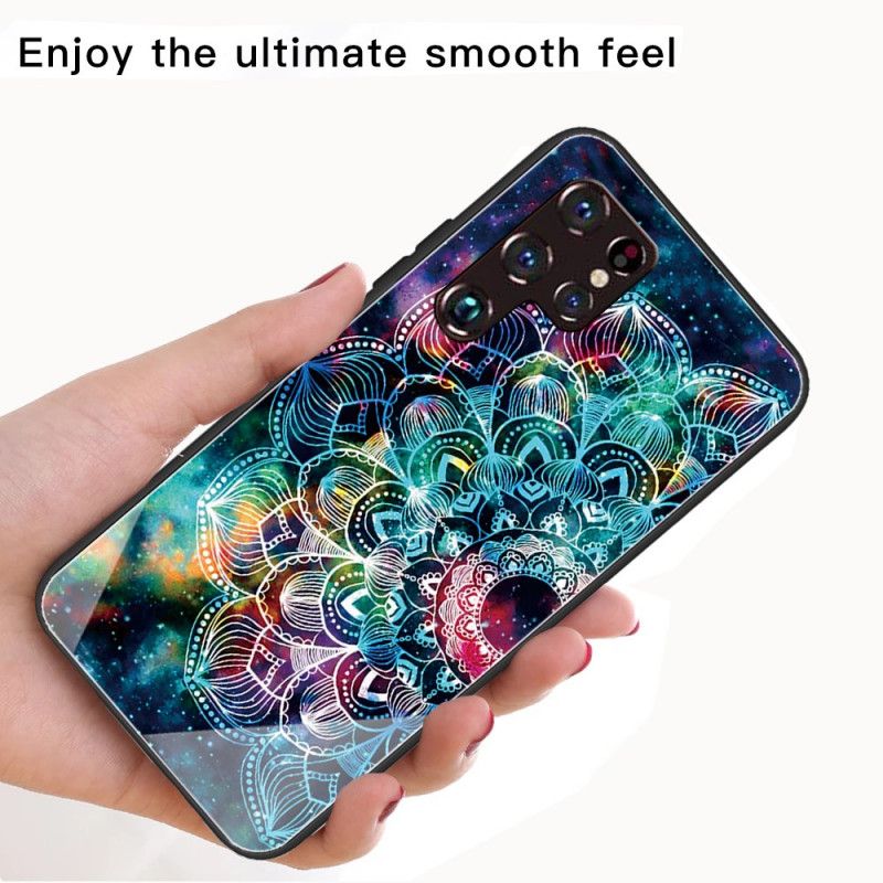 Cover Samsung Galaxy S22 Ultra 5G Hærdet Glas Mandala