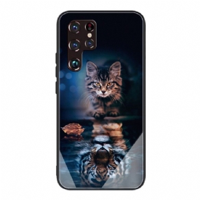 Cover Samsung Galaxy S22 Ultra 5G Min Tiger Hærdet Glas