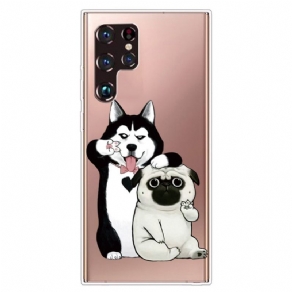 Cover Samsung Galaxy S22 Ultra 5G Sjove Hunde