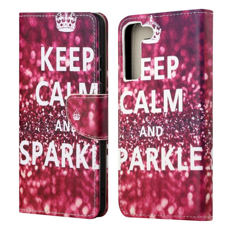 Flip Cover Samsung Galaxy S22 Ultra 5G Bevar Roen Og Gnistre