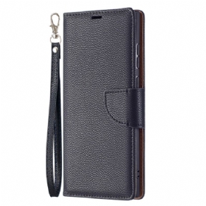 Flip Cover Samsung Galaxy S22 Ultra 5G Læder Cover Litchi Flap Skrå