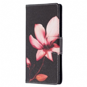 Flip Cover Samsung Galaxy S22 Ultra 5G Pink Blomst