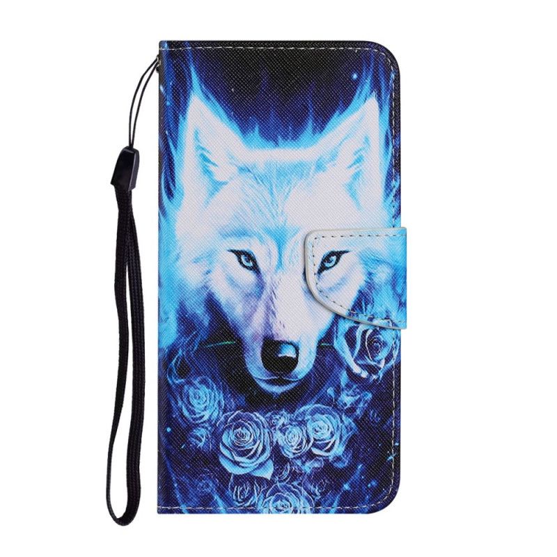 Læder Cover Samsung Galaxy S22 Ultra 5G Hvid Ulv