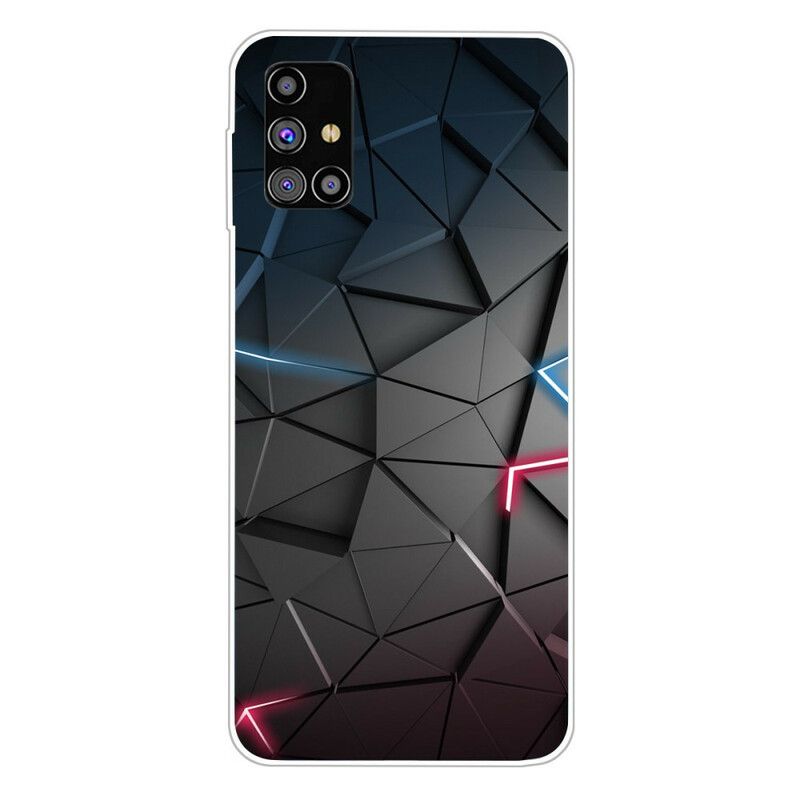 Cover Samsung Galaxy M51 Fleksibel Geometri
