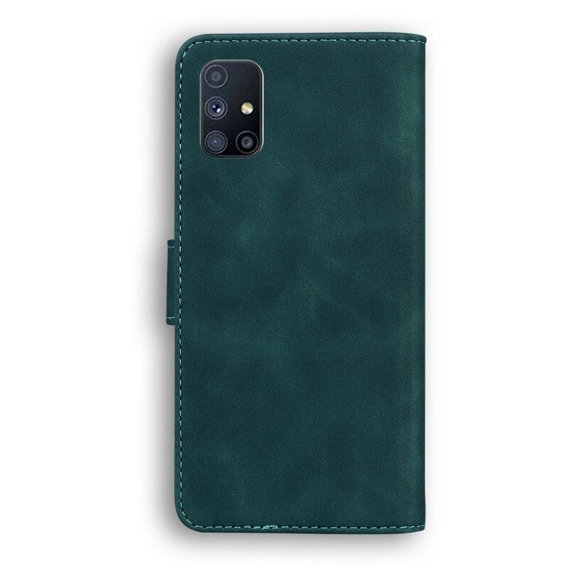 Flip Cover Samsung Galaxy M51 Monokrom Lædereffekt