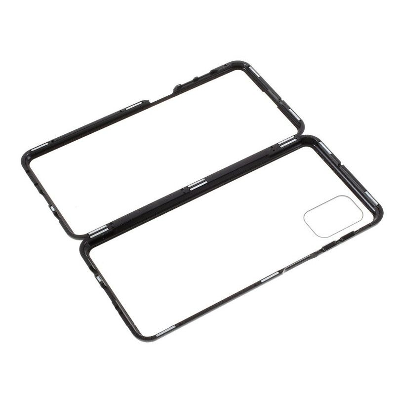 Mobilcover Samsung Galaxy M51 Metalkanter Og Hærdet Glas