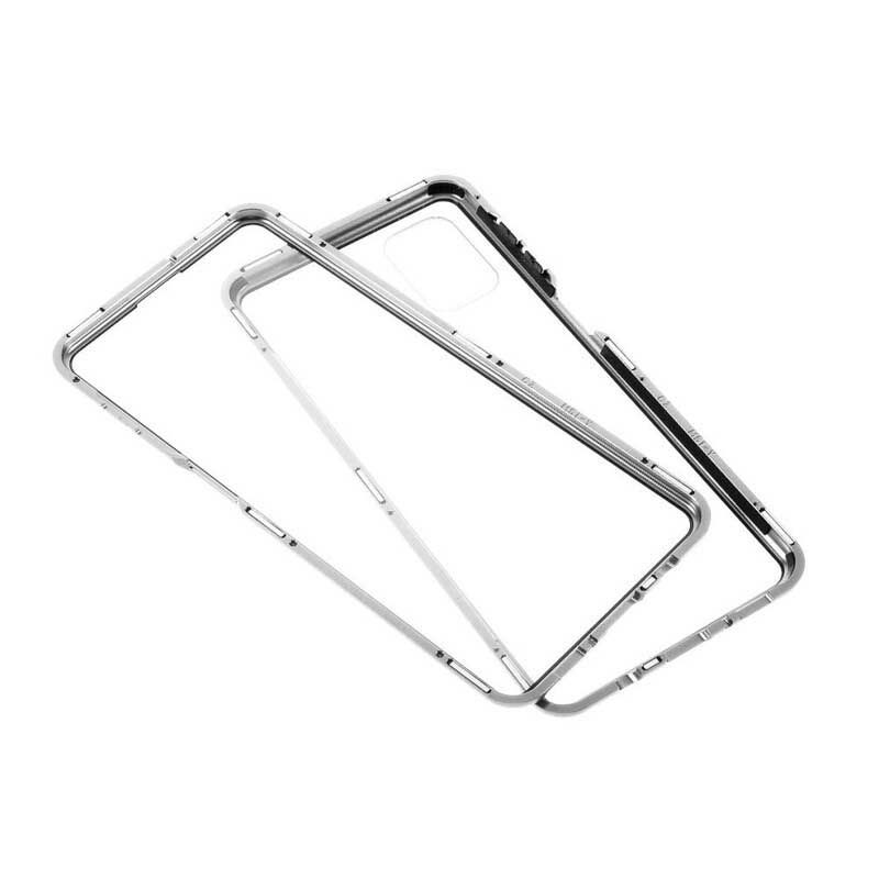 Mobilcover Samsung Galaxy M51 Metalkanter Og Hærdet Glas