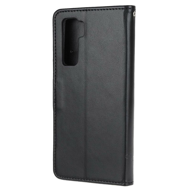 Flip Cover Huawei P40 Lite 5G Sommerfugle Og Blomster