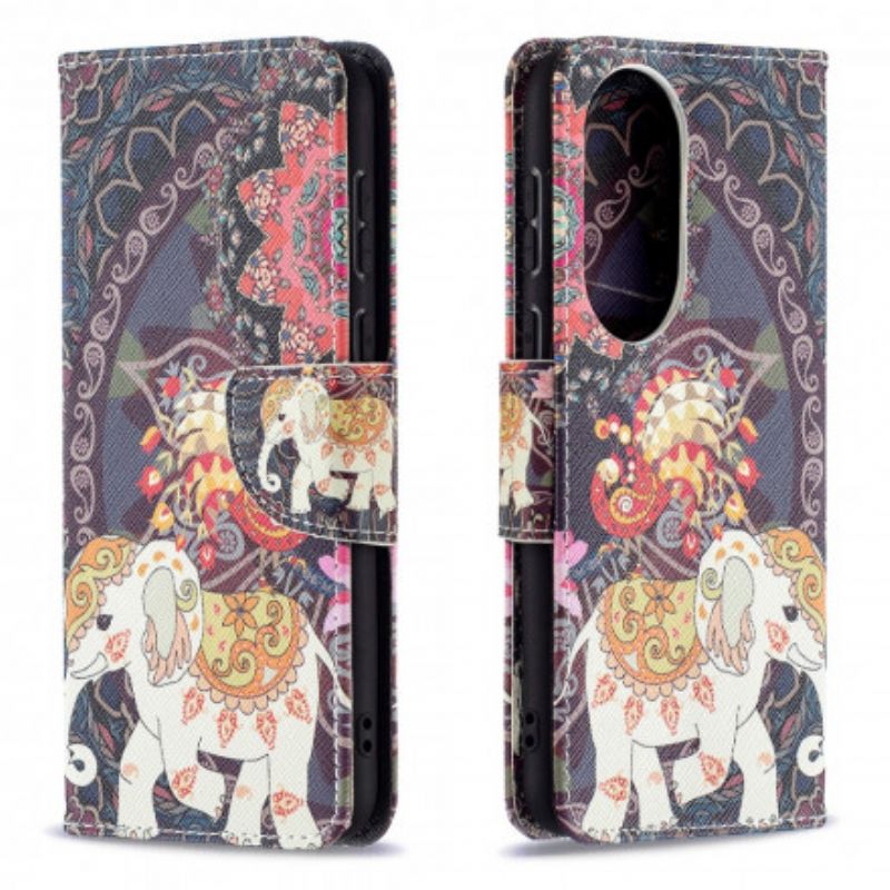 Flip Cover Huawei P50 Stammeelefant