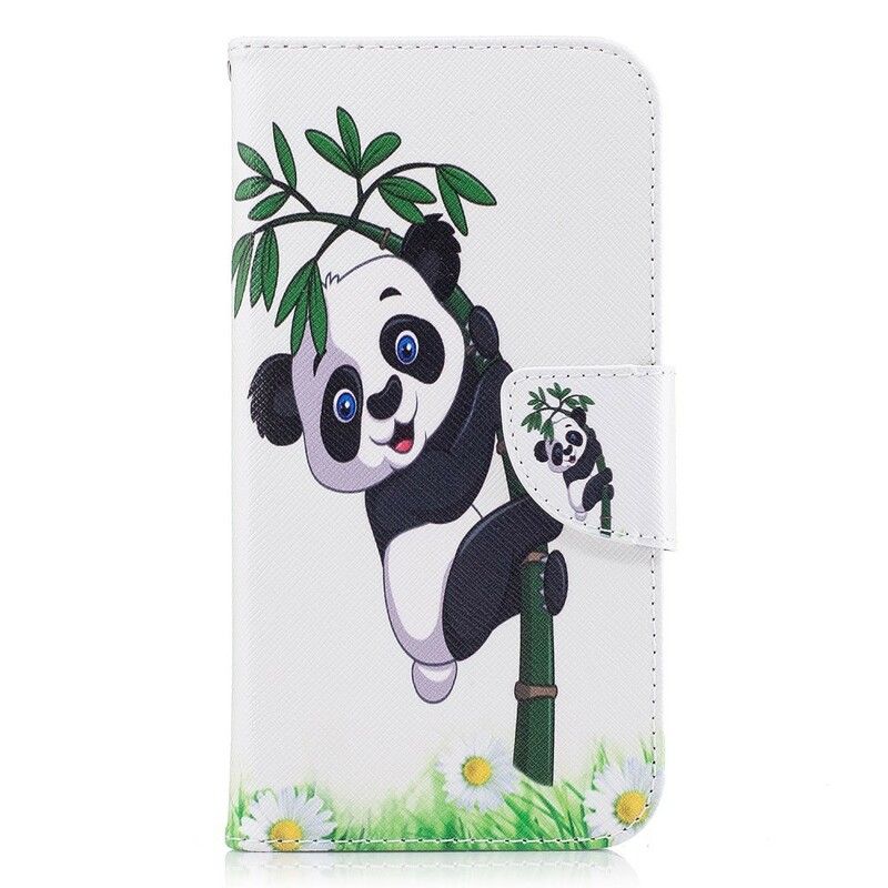 Flip Cover Samsung Galaxy J7 2017 Panda På Bambus