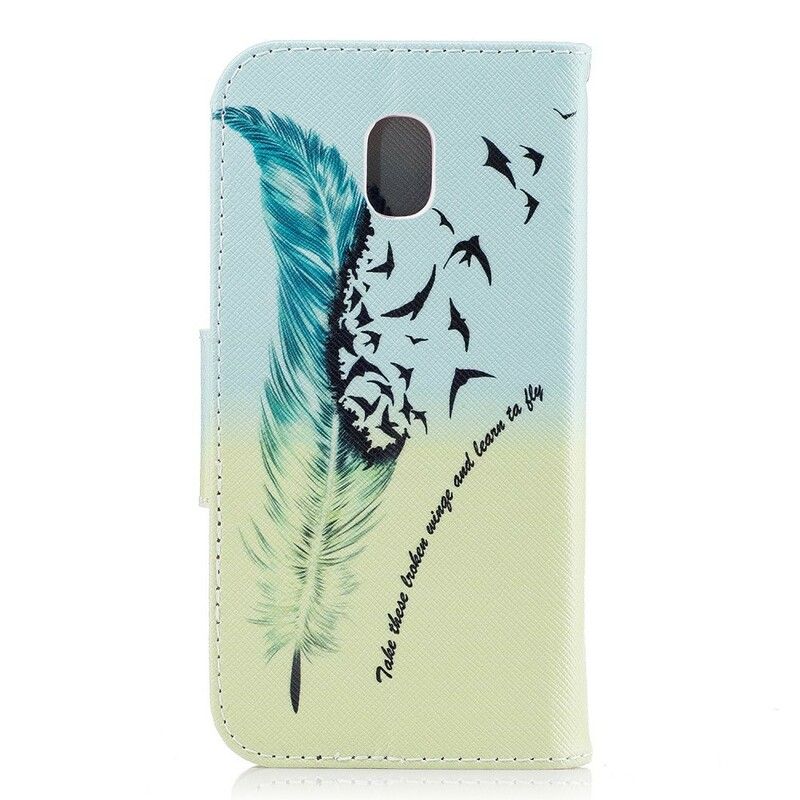 Læder Cover Samsung Galaxy J7 2017 Lær At Flyve