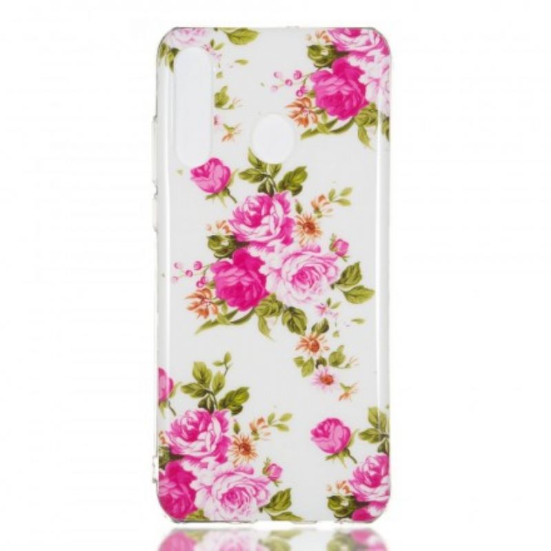 Cover Huawei P30 Lite Fluorescerende Liberty-blomster