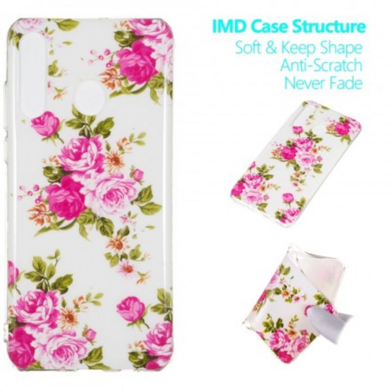 Cover Huawei P30 Lite Fluorescerende Liberty-blomster