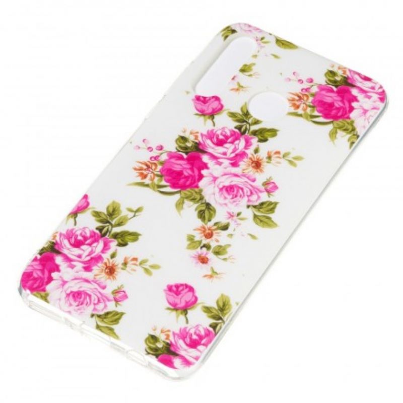 Cover Huawei P30 Lite Fluorescerende Liberty-blomster