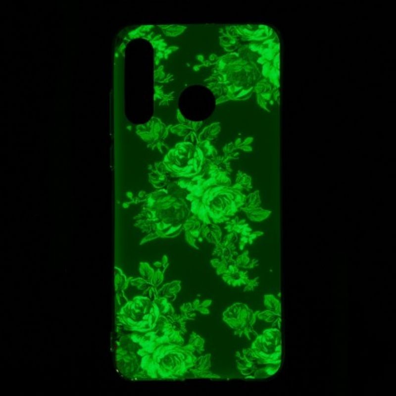 Cover Huawei P30 Lite Fluorescerende Liberty-blomster