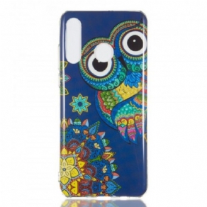 Cover Huawei P30 Lite Fluorescerende Ugle Mandala