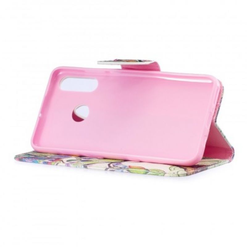 Flip Cover Huawei P30 Lite Farvet Træ
