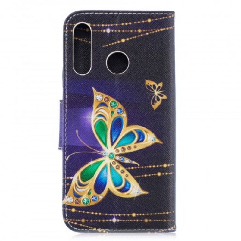Flip Cover Huawei P30 Lite Magisk Sommerfugl