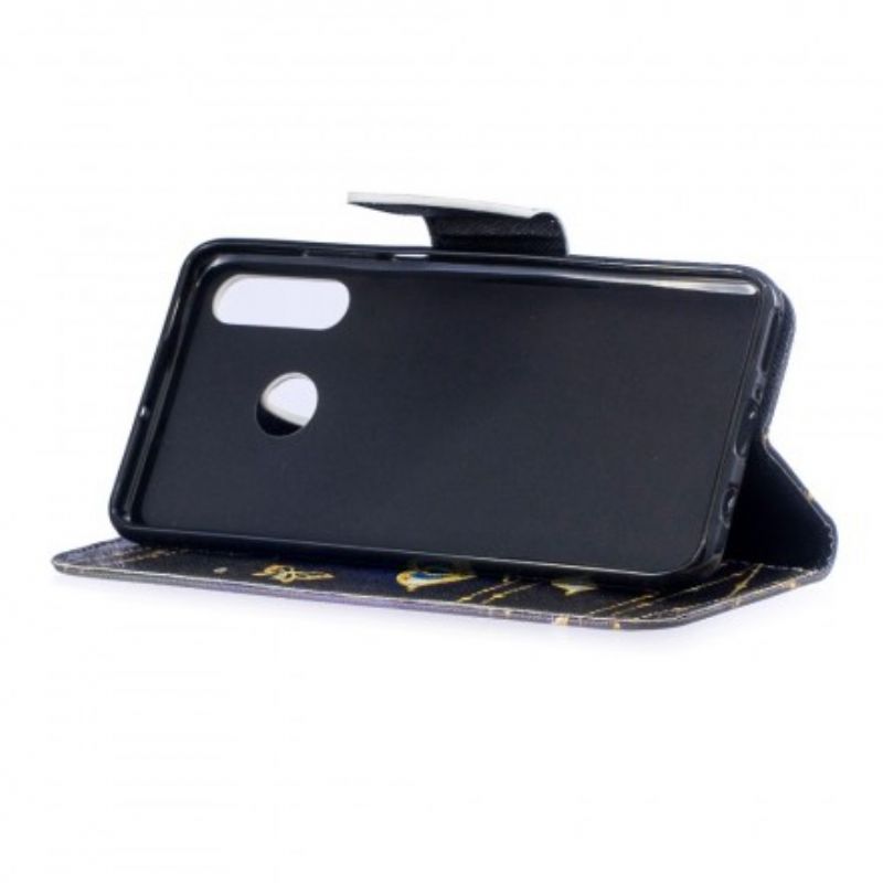Flip Cover Huawei P30 Lite Magisk Sommerfugl