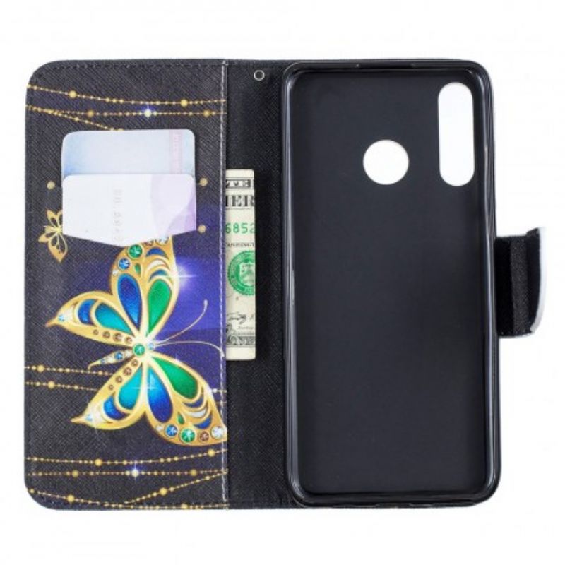 Flip Cover Huawei P30 Lite Magisk Sommerfugl