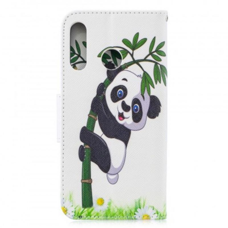 Flip Cover Huawei P30 Lite Panda På Bambus