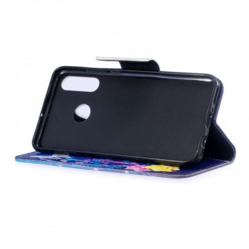 Flip Cover Huawei P30 Lite Sommerfugle Om Natten