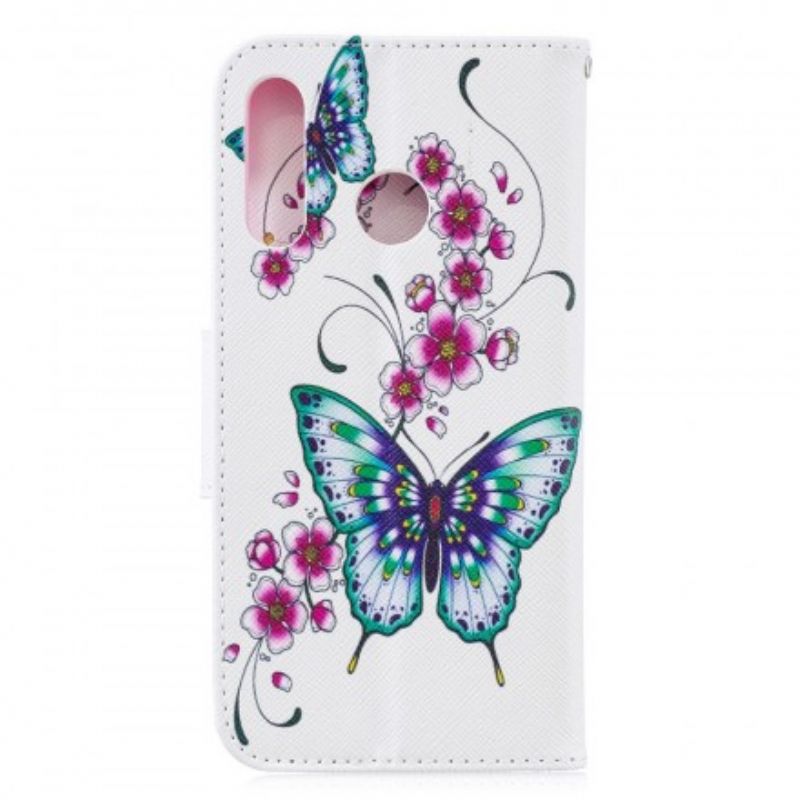 Flip Cover Huawei P30 Lite Vidunderlige Sommerfugle