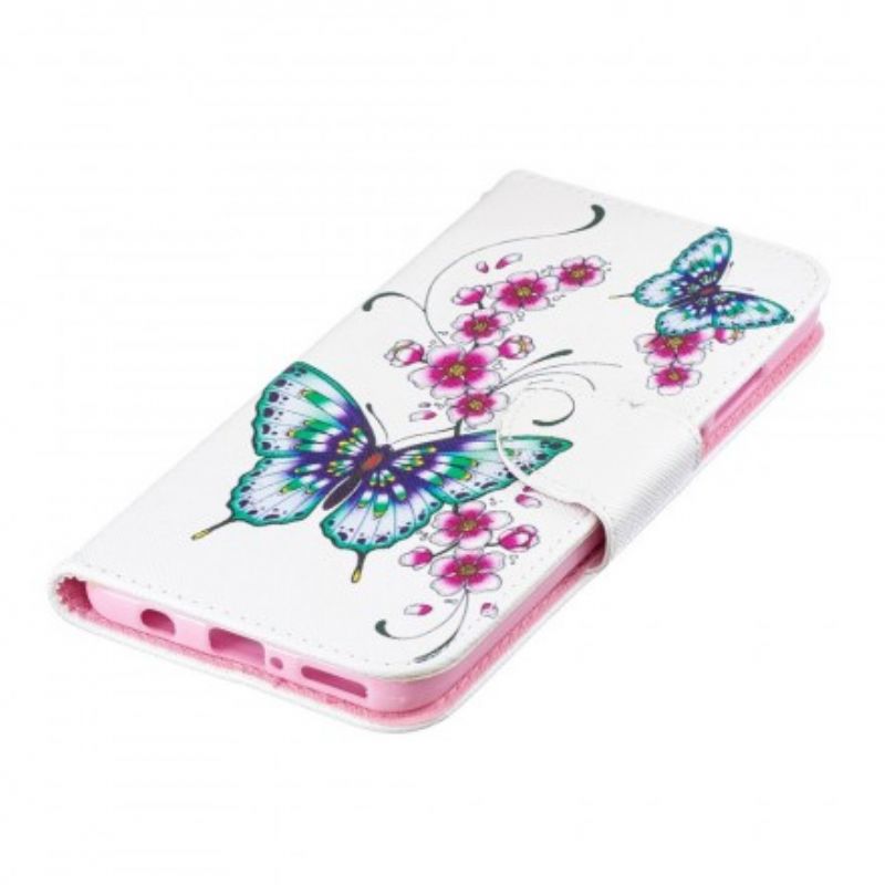 Flip Cover Huawei P30 Lite Vidunderlige Sommerfugle