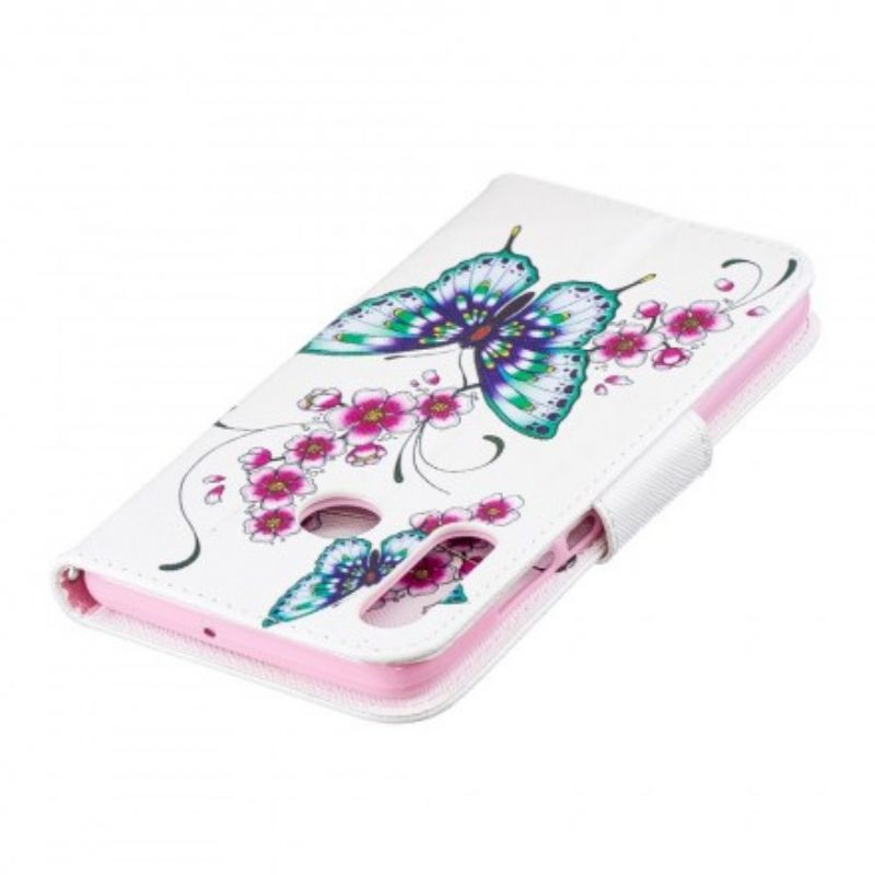 Flip Cover Huawei P30 Lite Vidunderlige Sommerfugle
