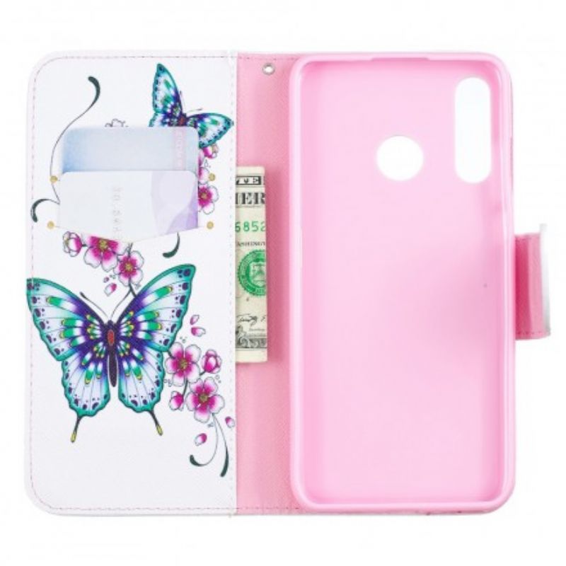 Flip Cover Huawei P30 Lite Vidunderlige Sommerfugle