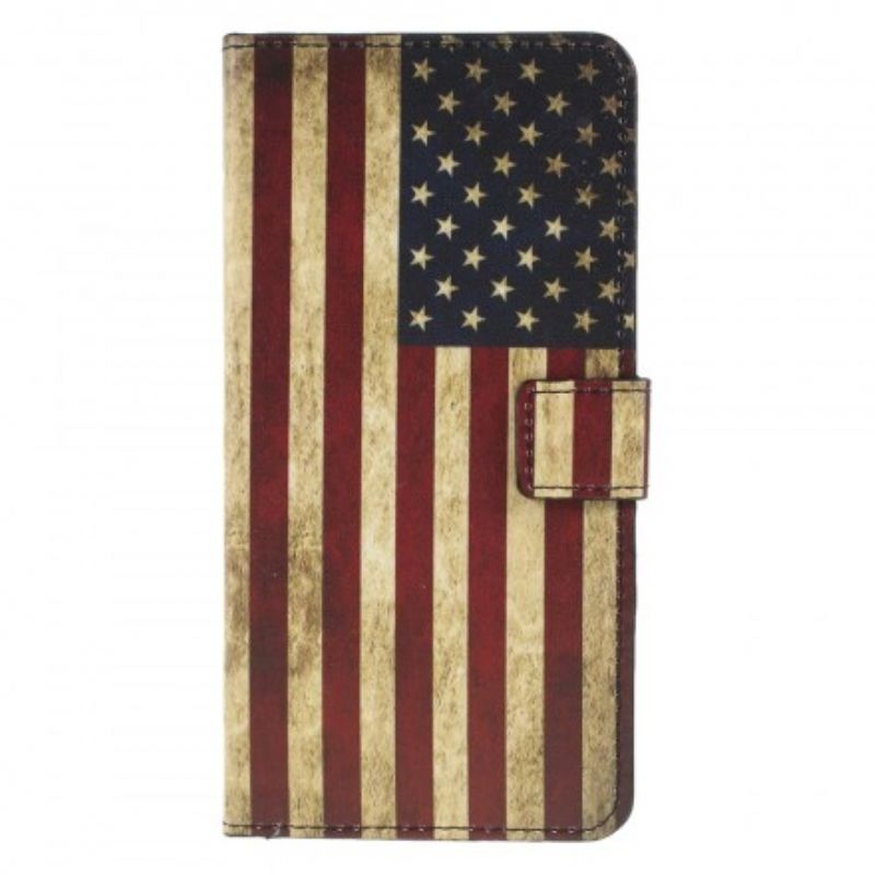 Læder Cover Huawei P30 Lite Usa Flag