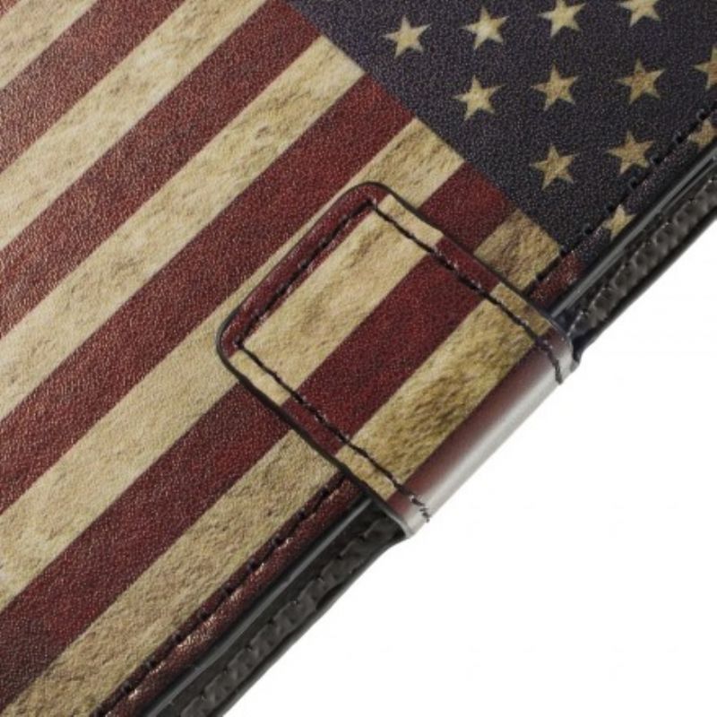 Læder Cover Huawei P30 Lite Usa Flag