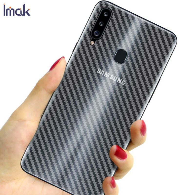 Bagbeskyttelsesfilm Til Samsung Galaxy A20S Carbon Style Imak