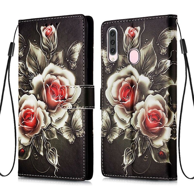 Flip Cover Samsung Galaxy A20s Gyldne Roser